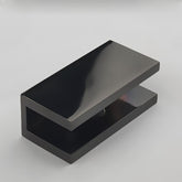Frameless shower glass U BRACKET SQUARE 10mm glass - Polished Gunmetal